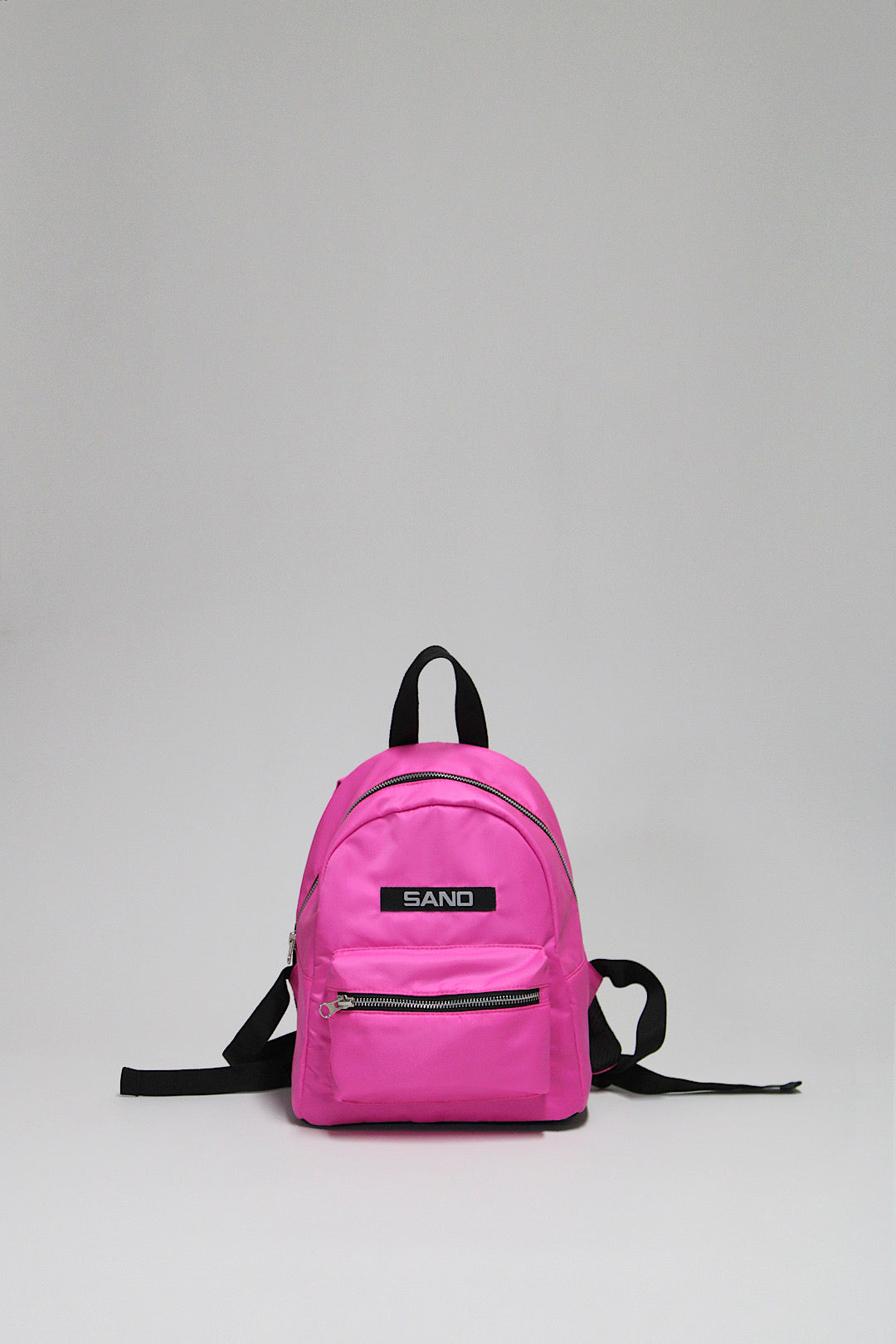 Mochila textil rosa neon